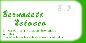 bernadett melocco business card